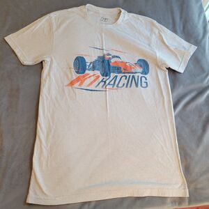 K1 Racing Men Small Cream T-Shirt Speed High Performance Cotton Blend Tee